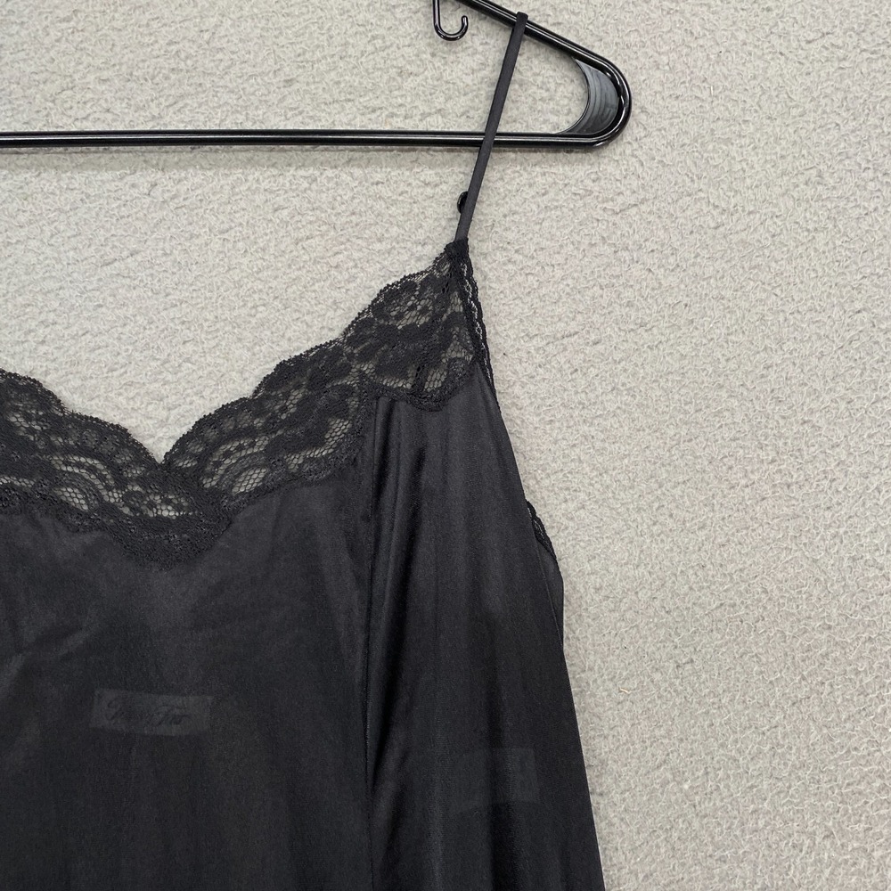 Vanity Fair Maxi Slip Dress Womens Medium Y2K Vintage USA Made Whimsigoth Lace - Picture 4 of 13